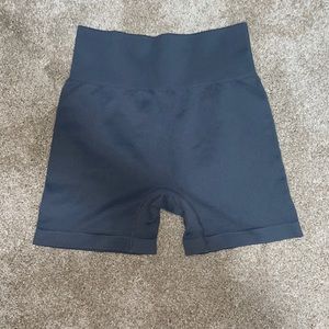 Athletic ribbed biker shorts
